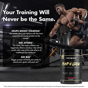 Title: Pump-N-Grow Muscle Pump and Nitric Oxide Boosting Supplement by Anabolic Warfare * - Caffeine Free Pre Workout with L-Citrulline, L-Arginine, Beta-Alanine (Au Naturel – 30 Servings)