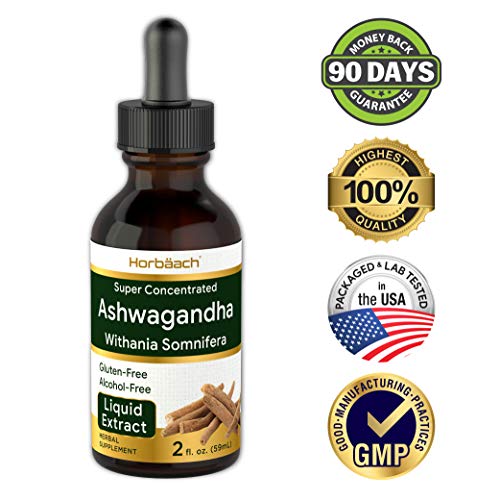 Ashwagandha Root Liquid Extract | 2 fl oz | Alcohol Free Tincture | Vegetarian, Non-GMO, Gluten Free Supplement | by Horbaach