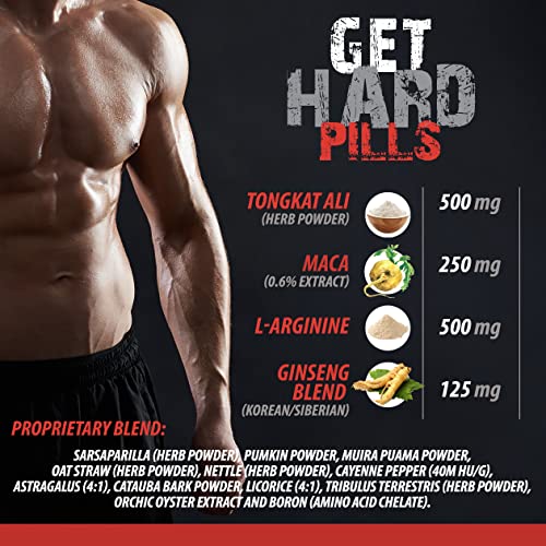 Steel libido for Men - GET Hard Pills - for Men ONLY - Tongkat ali and tribulus - 1 Bottle 60 Capsules