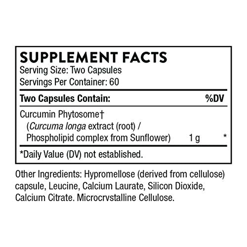 Thorne Research - Meriva 500-SF (Soy Free) - Curcumin Phytosome Supplement - 120 Capsules