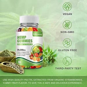 (3 Packs) High Potency Best Hemp Gummies Inflammation Stress Relief Better Sleep Cbdmd Cbdfx CBS CDB Gummies - Low Sugar Candy