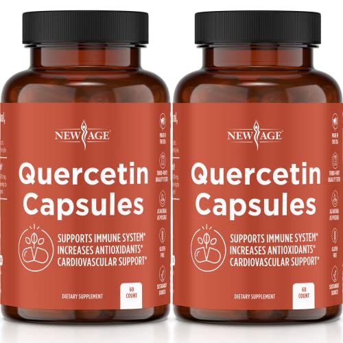 Quercetin 1000mg by NEW AGE – Quercetin Vegetarian Capsules Bioflavonoids Supports Immune Health & Cardiovascular Health, Respiratory Health, Seasonal Allergy Relief 120 Count