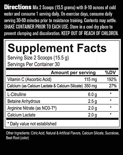 VASOBLITZ by BFF Build Fast Formula | Award Winning Dual Nitric Oxide Pre-Workout | NO3-T® Arginine Nitrate, L-Citrulline, Betaine Anhydrous for Muscle Pumps | Caffeine Free | 30 serv Strawberry Berry