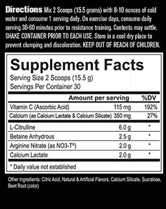 VASOBLITZ by BFF Build Fast Formula | Award Winning Dual Nitric Oxide Pre-Workout | NO3-T® Arginine Nitrate, L-Citrulline, Betaine Anhydrous for Muscle Pumps | Caffeine Free | 30 serv Strawberry Berry