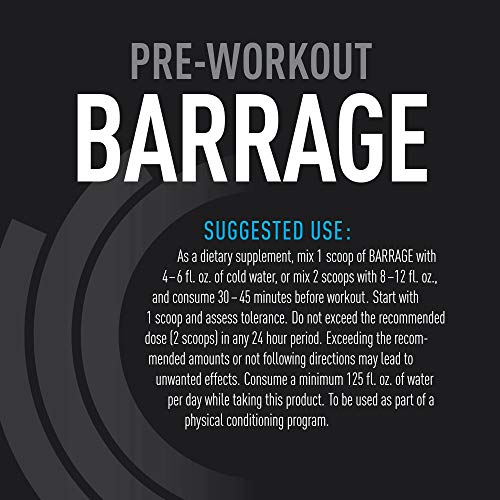 Core Active Barrage Pre Workout - Pre-Workout for Men and Women with Creatine, Beta-Alanine, Agmatine Sulfate, and Caffeine - Pump Up Your Workout with Intense Energy and Focus - Orange (30 Servings)