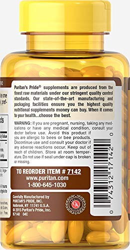Puritan's Pride Royal Jelly 500 mg-120 Softgels (Packaging May Vary)