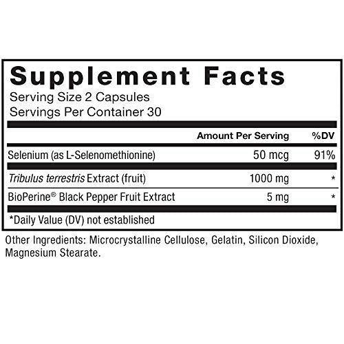 Tribulus Terrestris for Men, Testosterone Booster and Male Vitality Supplement, Tribulus Extract and Natural Ingredients for Superior Absorption, Fundamental Series, 1000mg, Force Factor, 60ct, 3-Pack