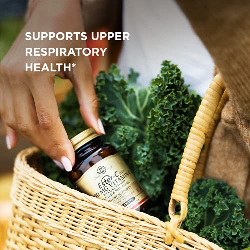 Solgar Ester-C Plus 500 mg Vitamin C (Ascorbate Complex), 250 Vegetable Capsules - Gentle & Non Acidic - Antioxidant & Immune Support - Non GMO, Vegan, Gluten Free, Kosher - 250 Servings