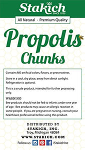 Stakich Bee Propolis Chunks - Pure, Natural - 4 Ounce