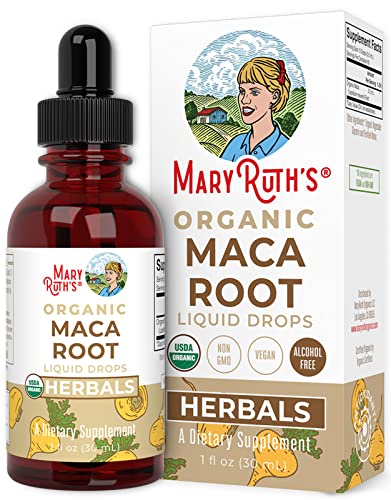 USDA Organic Maca Root by MaryRuth's | Herbal Liquid Drops | Endurance, Mood, Overall Health | Non-GMO, Vegan, Alcohol Free Tincture, | 1 oz, 60 Servings