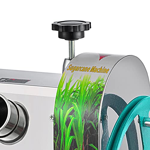 SmarketBuy Manual Sugar Cane Juicer, Commercial Sugar Cane Press Stainless Steel 3 Rollers 2.5" Inlet 110Lbs Output Capacity per Hour Sugarcane Extractor