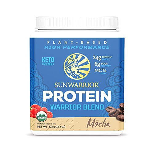 Sunwarrior Warrior Blend - Organic Vegan Plant Protein Powder with BCAAs and Pea Protein - Dairy Free, Gluten Free, Soy Free, Non- GMO, Plant Based Protein Powder, Sugar Free and Keto Friendly