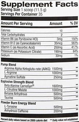 Rivalus, Powder Burn 2.0 Punch 35 Serving, Knockout Punch, 17.6 Ounce