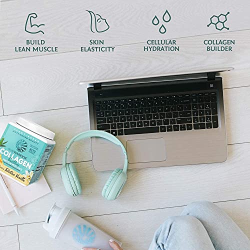 Sunwarrior Vegan Collagen Building Protein Peptides with Hyaluronic Acid & Biotin (Vanilla)(Vegan) 1.1 Pound (Pack of 1)