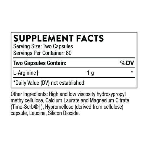 Thorne Research - Perfusia-SR - Sustained-Release L-Arginine to Support Heart Health, Nitric Oxide Production, and Optimal Blood Flow - 120 Capsules