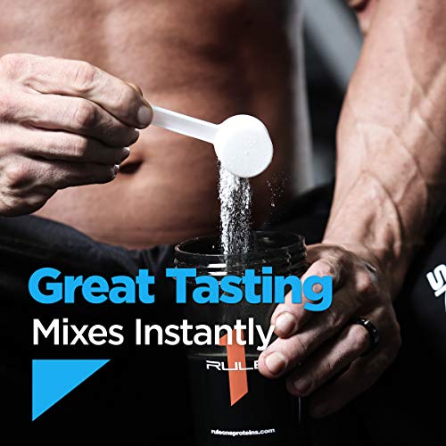 Rule One Proteins, R1 Whey Blend- Chocolate Peanut Butter, 24g Fast-Acting Whey Protein Concentrates, Isolates, & Hydrolysates Per Serving, With Naturally Occurring EAAs & BCAAs, 2 Pounds, 28 Servings
