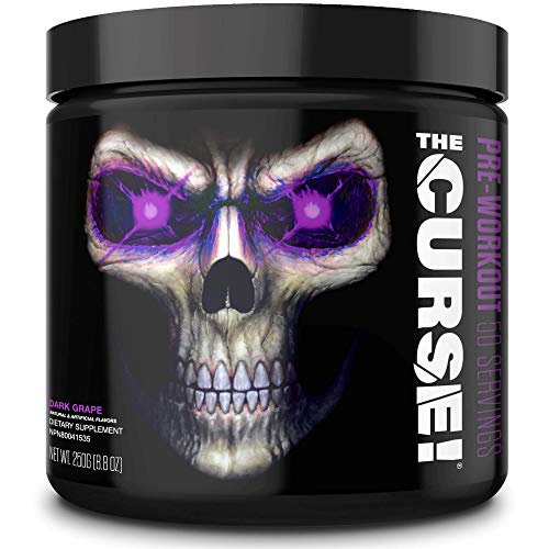 JNX Sports The Curse! Pre Workout Supplement - Intense Energy & Focus, Instant Strength Gains, Enhanced Blood Flow - Nitric Oxide Booster with Creatine & Caffeine - Men & Women | Dark Grape | 50 SRV