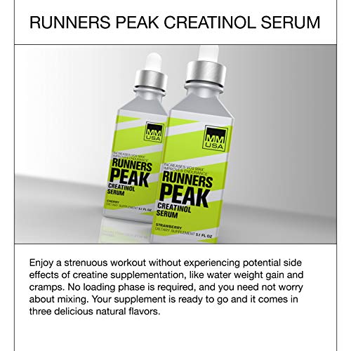 Runners Peak Creatine Serum Boosts Running, Instant Energy + Endurance Power. Great for Cardio Exercise. Enhances Focus, Fuels Muscular Strength. Supports Healthy Immune System + Lean Muscle Growth.