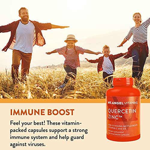 Quercetin Zinc Supplement – Immune Support Wellness Formula - Quercetin with Vitamins C and Zinc & D3 – Immunity Booster Herbal Supplement to Improve Respiratory Health, Immune Defense & Energy