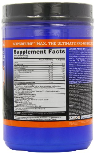 Gaspari Nutrition Super Pump Max, Pre Workout Supplement 40 Servings, Non-Habit-Forming, Sustained Energy & Nitric Oxide Booster Supports Muscle Growth, Recovery & Replenishes Electrolytes, Orange