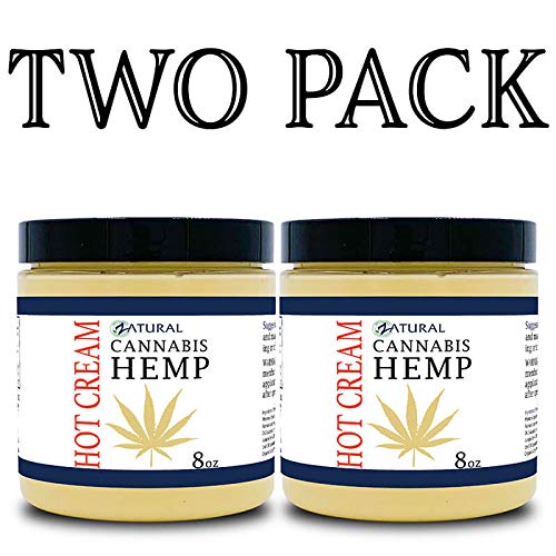 Zatural Hemp Hot Cream with Essential Oil Blend, Aloe, Hemp, and More (8oz 2-Pack)