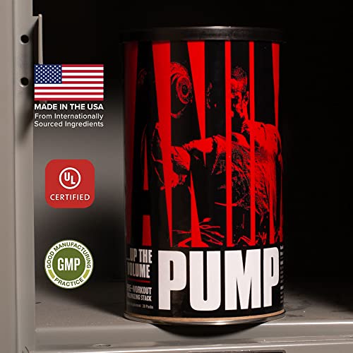 Animal Pump – Preworkout - Vein Popping Pumps – Energy and Focus – Creatine – Nitric Oxide – Easy to Remove Stimulant Pill for Anytime Workouts – 30 Packs