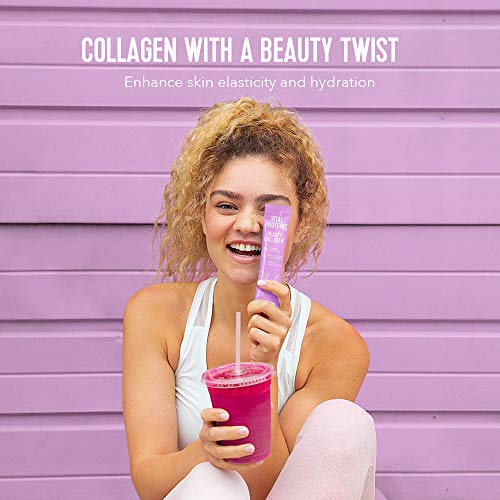 Vital Proteins Beauty Collagen Peptides Powder Supplement for Women, 120mg of Hyaluronic Acid - Enhance Skin Elasticity & Hydration, 12g of Collagen Per Serving, Lavender Lemon - Stick Packs 14ct