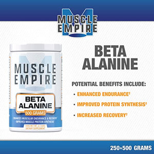 Beta-Alanine Powder - Improved Recovery & Muscle Energy - 500 Grams - Muscle Empire