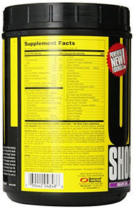 Universal Nutrition Shock Therapy Pre-Workout Pump & Energy Supplement, with BCAA complex, Creatine, and Electrolytes - Grape - 42 Servings