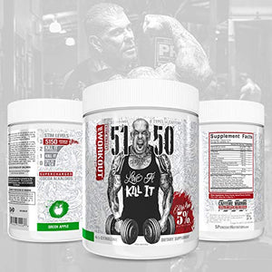 Rich Piana 5% Nutrition 5150 High Stim Pre-Workout Powder | Extreme Energy, Focus, Pumps & Endurance | 400 mg Caffeine, Citrulline, Beta Alanine, N-Acetyl L-Tyrosine | 30 Srvgs (Green Apple)