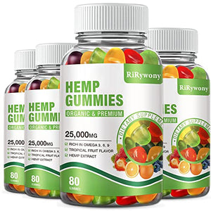 Hemp Gummies Pain Anxiety Inflammation Extra Strength Vegan Hemp Gummy Relief Sleep Stress Aid Calm Mood Focus Vaginal Dryness Organic Weed Zero CBD Oil Edible with Cbdfx CDB CBS Cbdmd Candy 4 Pack