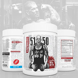 Rich Piana 5% Nutrition 5150 High Stim Pre-Workout Powder | Extreme Energy, Focus, Pumps & Endurance | 400 mg Caffeine, Citrulline, Beta Alanine, N-Acetyl L-Tyrosine | 30 Srvgs (Rocket Pop)