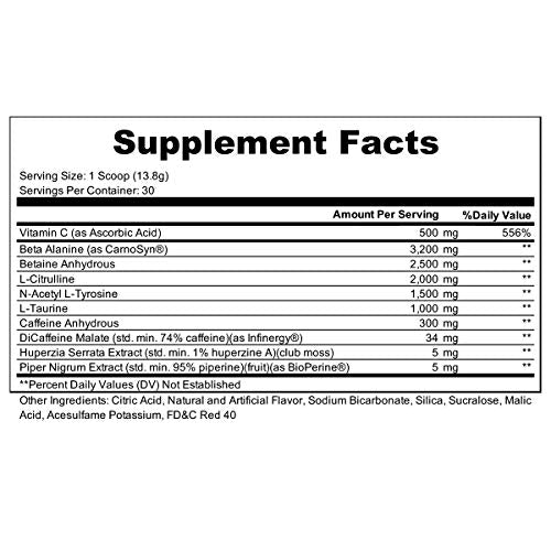 Bare Performance Nutrition, Flight Pre Workout, Energy, Focus & Endurance, Formulated with Caffeine Anhydrous, DiCaffeine Malate, N-Acetyl Tyrosine (30 Servings, Strawberry Kiwi)