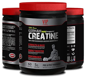Natural Bodybuilding Supplements - German CREATINE CREAPURE Powder - PRE & Post Workout - German creatine monohydrate - 1 Can 300 Grams (60 Servings)