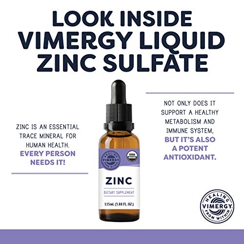 Vimergy USDA Organic Zinc (115 ml)