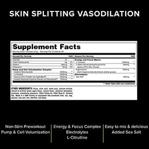 Animal Pump Pro Powder – Non Stimulant Preworkout – Pump & Cell volumization with Added Sea Salt for Electrolytes – 20 Servings - Green Apple