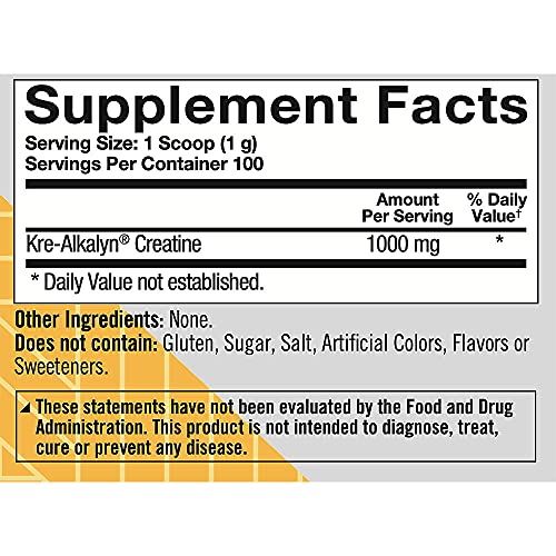 True Athlete Kre Alkalyn Helps Build Muscle, Gain Strength Increase Performance, Buffered Creatine NSF Certified for Sport (3.5 Ounces Powder)