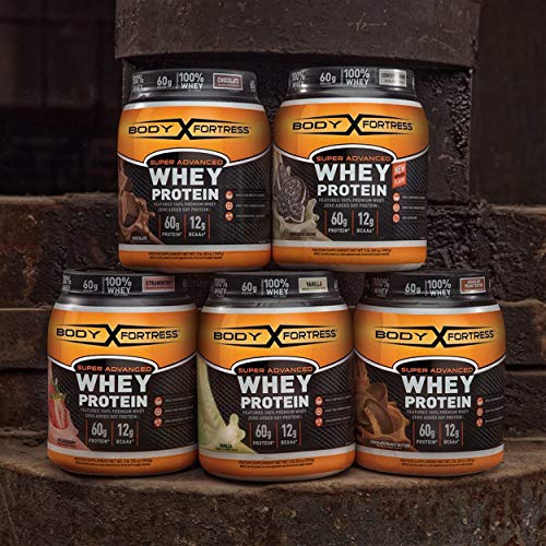 Body Fortress Super Advanced Whey Protein Powder, Gluten Free, Strawberry, 2 Pound (Packaging May Vary)