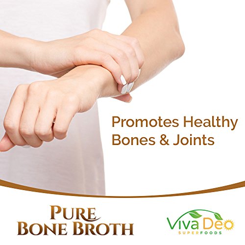 Viva Deo - Bone Broth Protein Powder - Grass Fed Beef - Mixes Instantly - Antibiotic & Hormone Free | Keto Diet Paleo Protein Powder w/Naturally Occurring Collagen & 19 Amino Acids – 20 Grams Protein