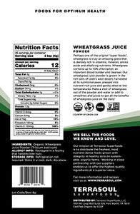 Terrasoul Superfoods Organic Wheat Grass Juice Powder, 5 Ounces - USA Grown | Made From Concentrated Juice | Superior to Wheatgrass