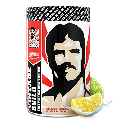 VINTAGE BUILD Post Workout BCAA, Creatine, L-Glutamine - The Essential 3-in-1 Muscle Building Recovery Powder for Men and Women (Lemon Lime) - Keto Friendly - 376 Grams - 30 Servings