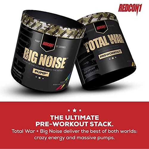 Redcon1 Big Noise Pump Formula (30 Servings) - Non-Stim, Increased Energy and Focus, Vasodilator, Intense Pumps (Unflavored)