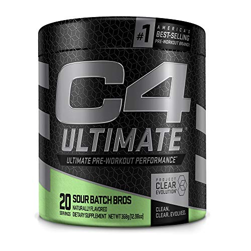 C4 Ultimate Pre Workout Powder Sour Batch Bros - Sugar Free Preworkout Energy Supplement for Men & Women | 300mg Caffeine + 3.2g Beta Alanine + 2 Patented Creatines - 20 Servings