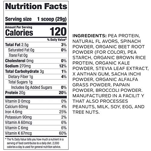 Vega Protein and Greens, Berry, Vegan Protein Powder, 20g Plant Based Protein, Low Carb, Keto, Dairy Free, Gluten Free, Non GMO, Pea Protein for Women and Men, 1.7 Pounds (26 Servings)