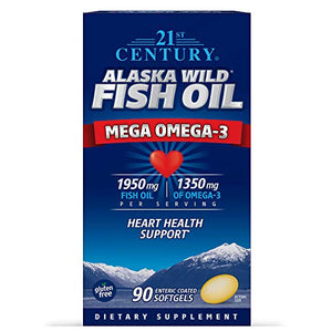 21st Century Alaska Wild Fish Oil Softgels, 90 Count