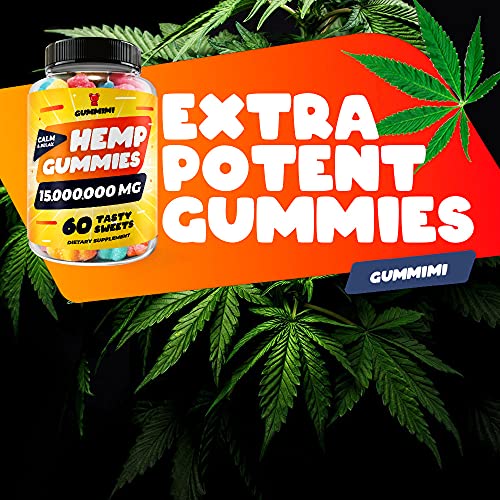 Gummies for Pаin, Аnxiety, Slееp, Strеss Rеlief, High Potency - Calm Gummy Bears with Oil - 100% Natural - Improves Memory, Focus, Attention - Omega 3, 6, 9, Vitamins B, E