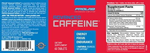PROLAB Advanced Caffeine Tablets, 60-Count (Pack of 1)