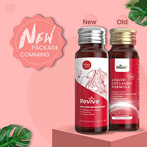 Heivy Liquid Collagen Supplement, Collagen Drink, Collagen Peptides, Hydrolyzed Marine Collagen,Glowing Hair Skin and Nails,10,000mg Marine Collagen,with Jasmine Extract Coenzyme Q10 Piperine, 1 Box