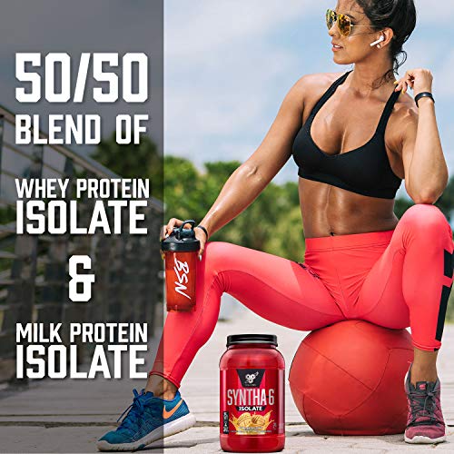 BSN SYNTHA-6 Isolate Protein Powder, Whey Protein Isolate, Milk Protein Isolate, Flavor: Vanilla Ice Cream, 48 Servings