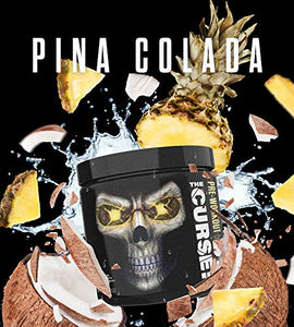 JNX Sports The Curse! Pre Workout Supplement - Intense Energy & Focus, Instant Strength Gains, Enhanced Blood Flow - Nitric Oxide Booster with Creatine & Caffeine - Men & Women | Pina Colada | 50 SRV